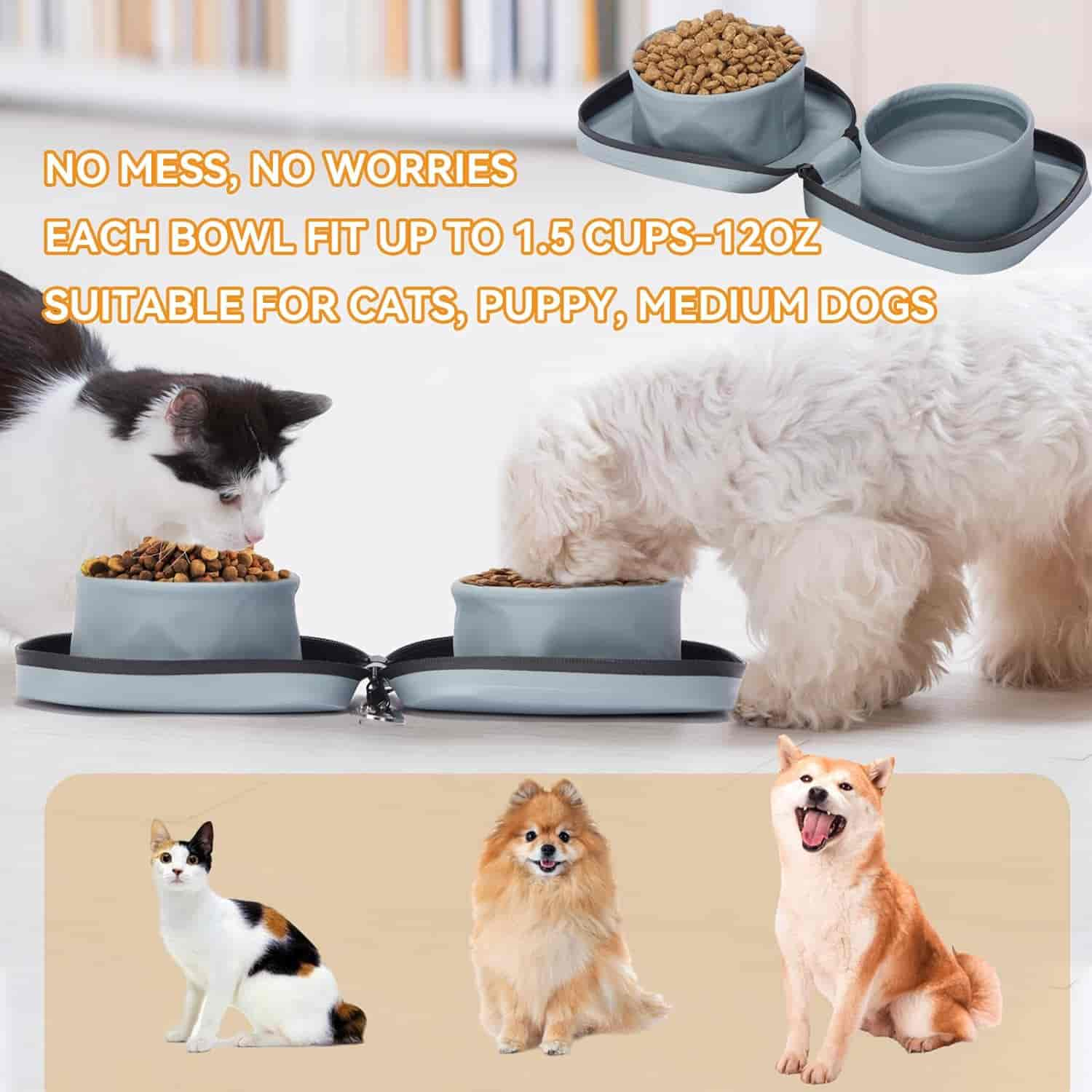 PETSFIT Collapsible Travel Dog Bowls