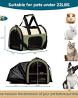  Petsfit Pet Carrier Expandable Soft-Sided Collapsible Cat Carrier -  Pet Supplies