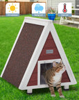 PETSFIT-Single-Story-Triangular-Cat-House-With-Foot-Stand-06