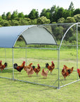 PETSFIT Metal Chicken Coop with Anti-Rust Durable Steel & 420D Anti-Ultraviolet Waterproof Cover, Large Walk-in Poultry Cage Chicken Run for Outdoor Farm Use-动物/宠物用品