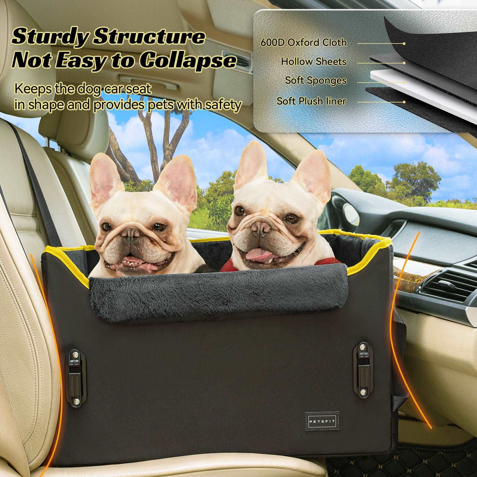 petsfit-dog-booster-car-seat-dog-car-seat-for-medium-dogs-with-2-clip-on-safety-leashes-10