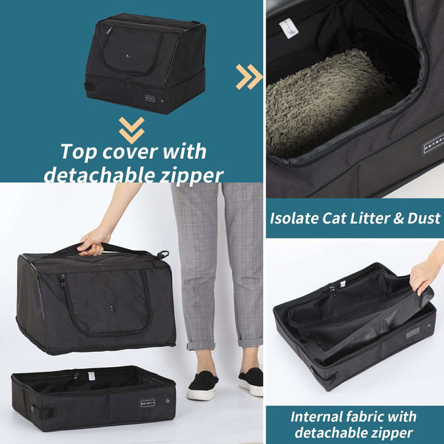 PETSFIT Upgrade Portable Travel Cat Litter Box - PETSFIT STORE