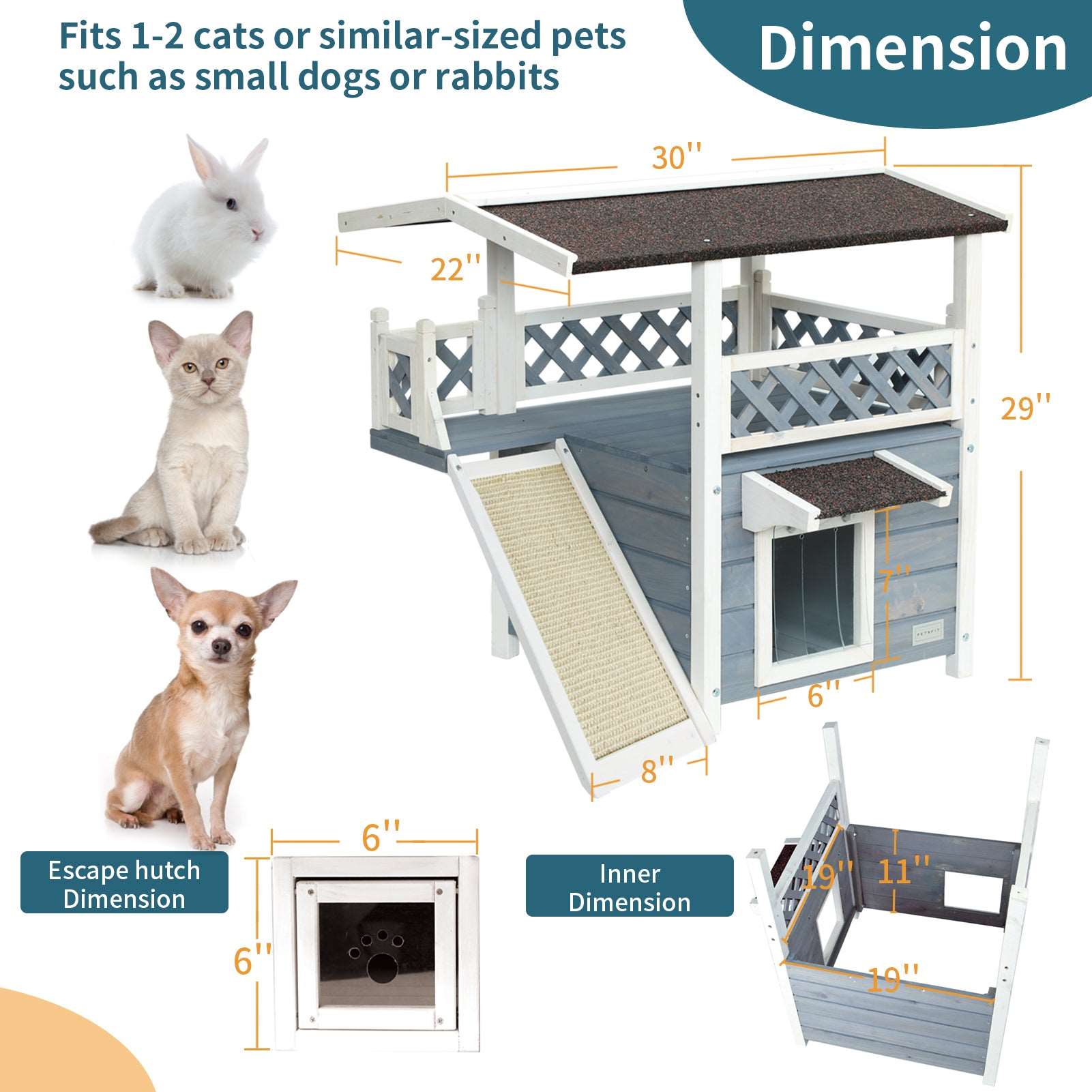 Petsfit-Cat-House-for-Outdoor-Feral-Cat-Shelter-for-1-2-Cats-05
