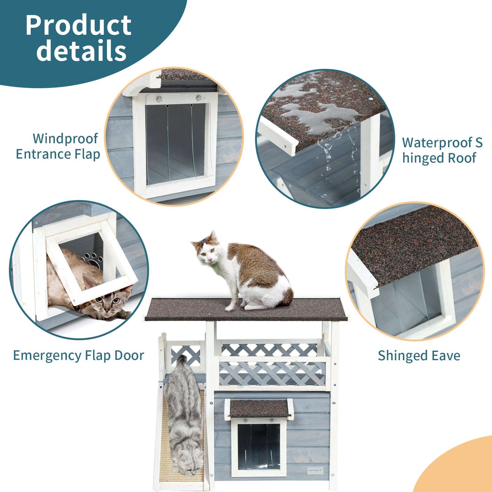Petsfit-Cat-House-for-Outdoor-Feral-Cat-Shelter-for-1-2-Cats-06
