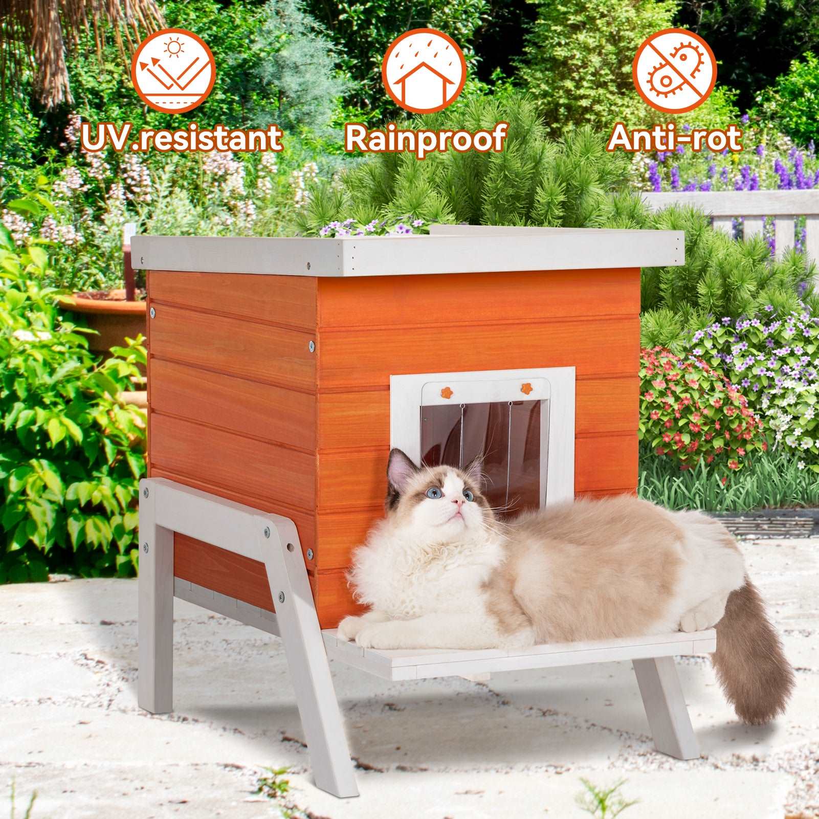 petsfit-cat-house-outdoor-insulated-high-feet-feeding-station-door-curtain-wood-outside-cat-house-bunny-rabbit-hutch-orange-06
