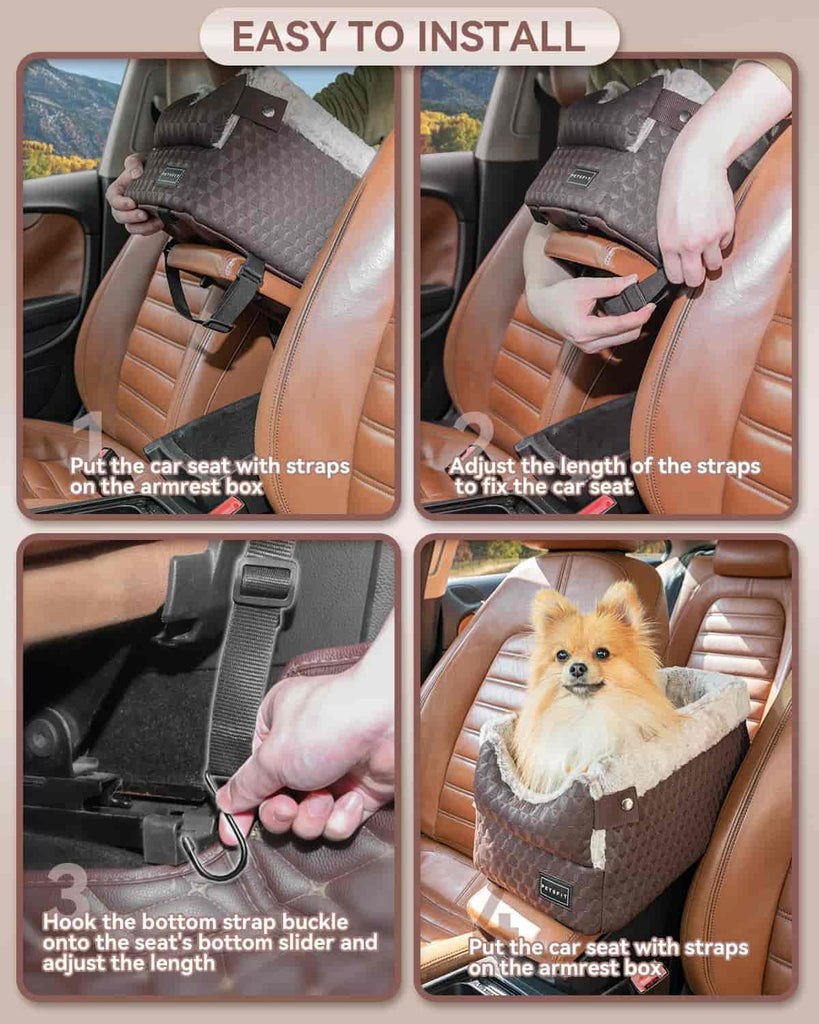 Console-Dog-Car-Seat-Brown