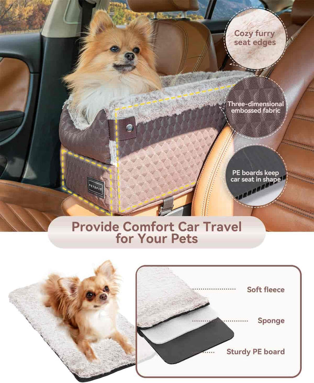 Console-Dog-Car-Seat-Brown