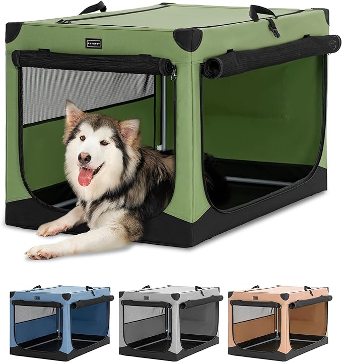 A closer look at Soft Sided Collapsible Dog Crate For Travel