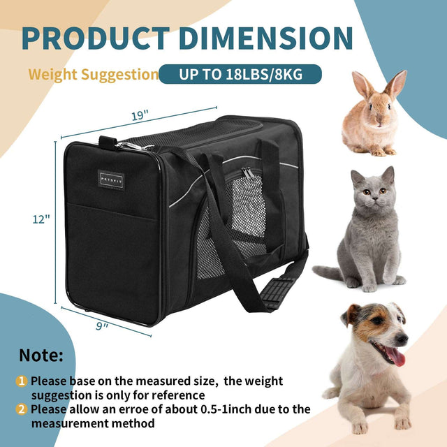 PETSFIT Two-Way Placement Dog Carrier Airline Approved Small Animals Carriers for Kittens - PETSFIT STORE