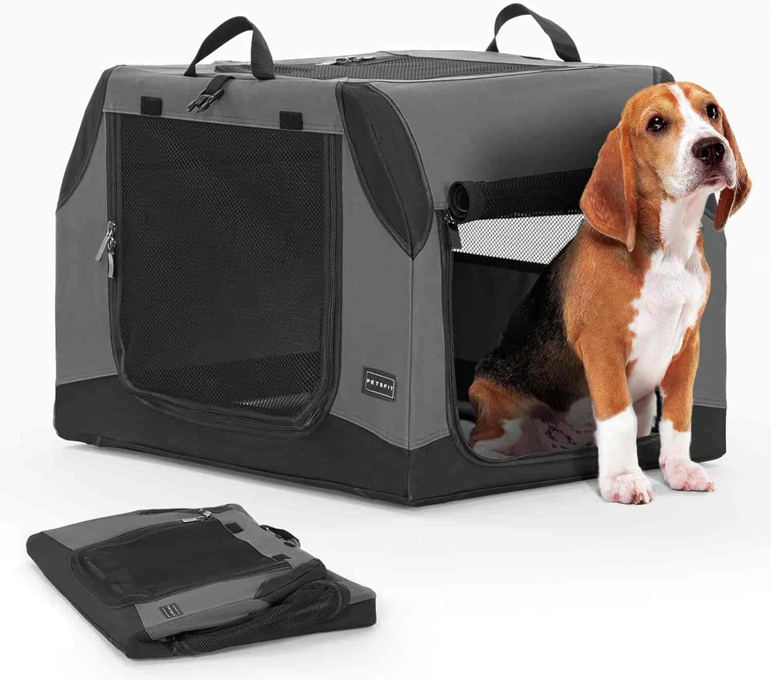 Chenil de voyage portable à parois souples PETSFIT pour animal de compagnie 