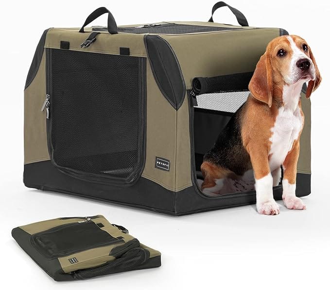 Dog-Crate-Indoor-Adjustable-Fabric-Cover-by-SpiralIron-Pipe-GREENS