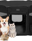 PETSFIT Dog Playpen And Crate Collapsible Portable PlayPen For Small Medium Dogs -  Pet Supplies