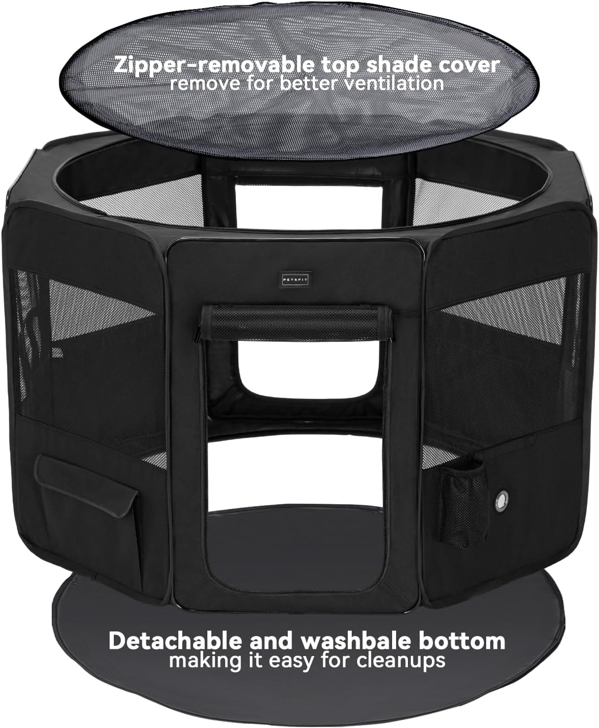 PETSFIT Dog Playpen And Crate Collapsible Portable PlayPen For Small Medium Dogs -  Pet Supplies