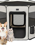 PETSFIT Dog Playpen And Crate Collapsible Portable PlayPen For Small Medium Dogs -  Pet Supplies