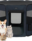 PETSFIT Dog Playpen And Crate Collapsible Portable PlayPen For Small Medium Dogs -  Pet Supplies