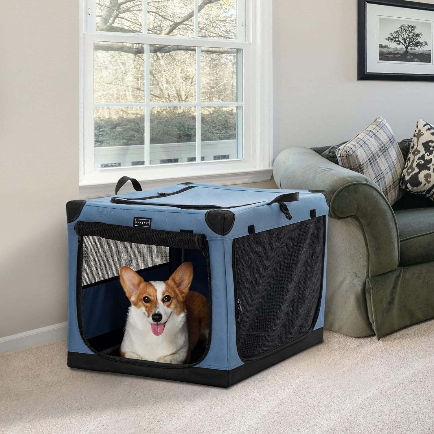 PETSFIT Portable Soft Collapsible Dog Crate