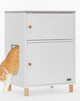 PETSFIT Litter Box Enclosure Stylish Furniture with Odor-Free Storage Cabinet -  Pet Supplies