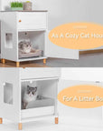 PETSFIT Litter Box Enclosure Stylish Furniture with Odor-Free Storage Cabinet -  Pet Supplies