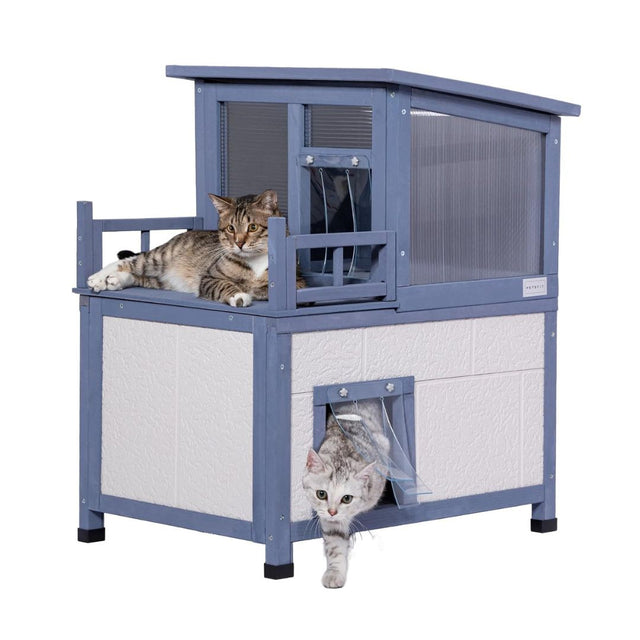 PETSFIT-2-Story-Outdoor-Cat-House-Insulated-Cat-House