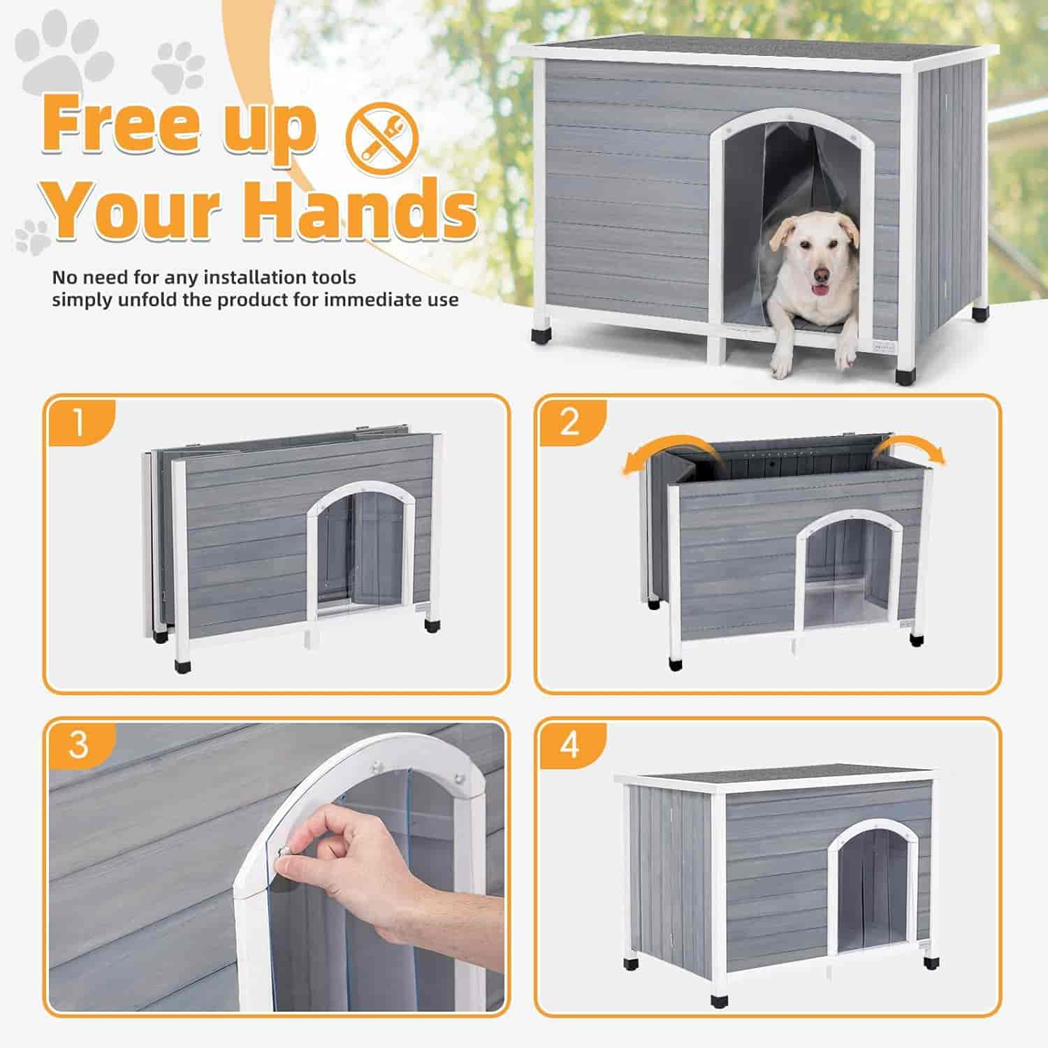 PETSFIT Big Outdoor Dog House