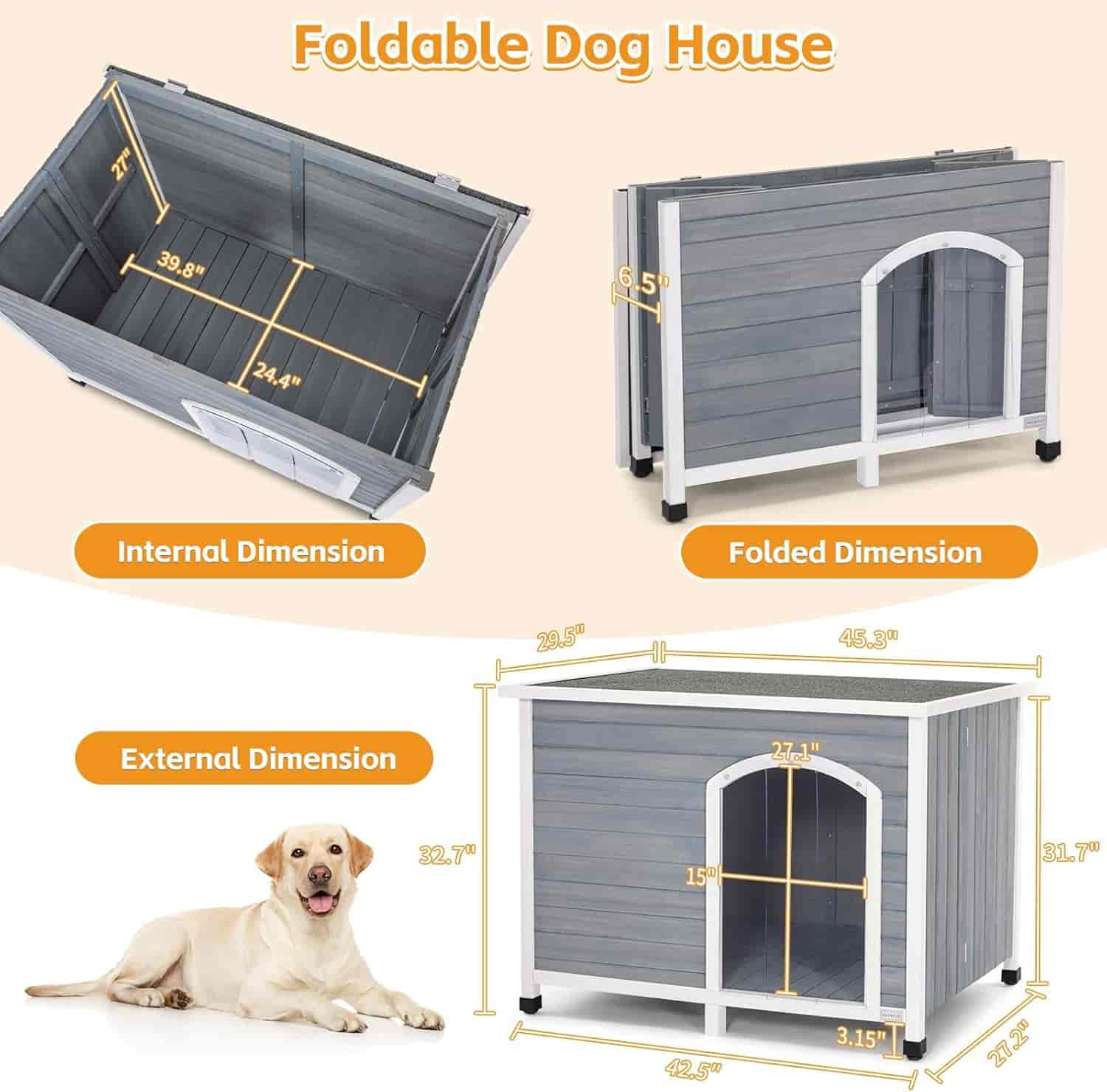 PETSFIT Big Outdoor Dog House