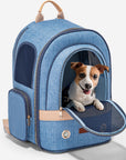 PETSFIT Denim Backpack for Stylish Pets