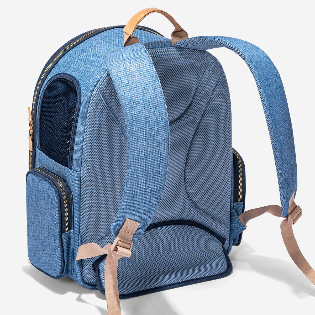 PETSFIT Denim Backpack for Stylish Pets