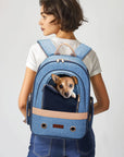 PETSFIT Denim Backpack for Stylish Pets