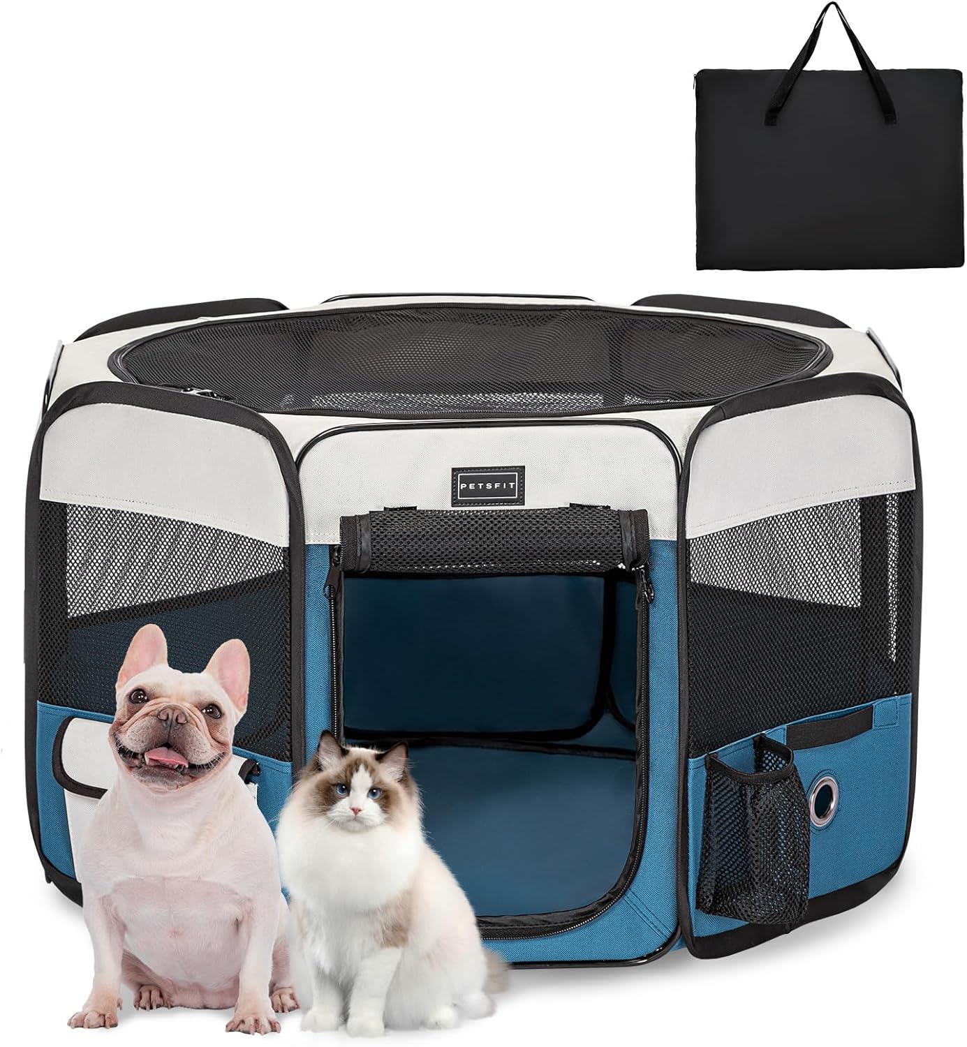 PETSFIT-Dog-Playpen-Blue-S