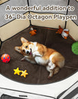 Tapis de parc octogonal doux et lavable Petsfit 