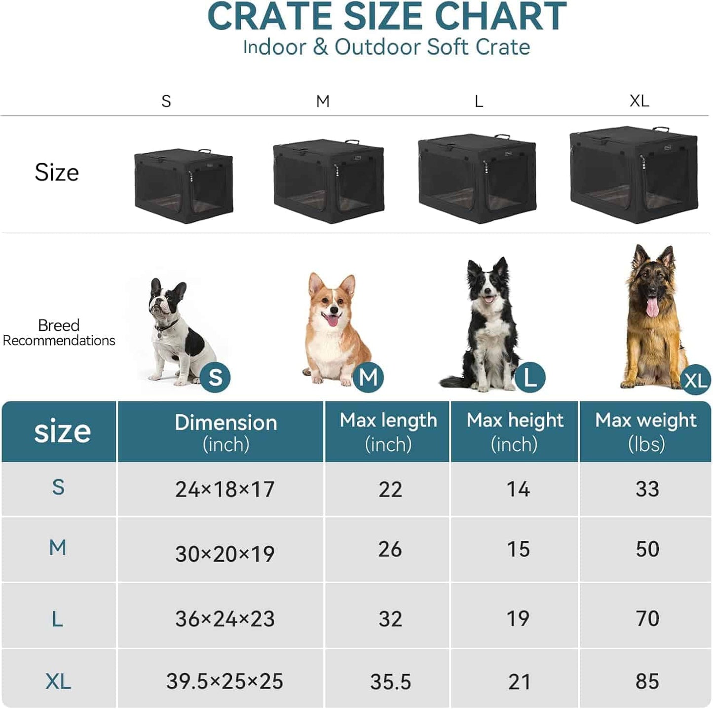 PETSFIT Travel Collapsible Soft Dog Crate Dog Kennel