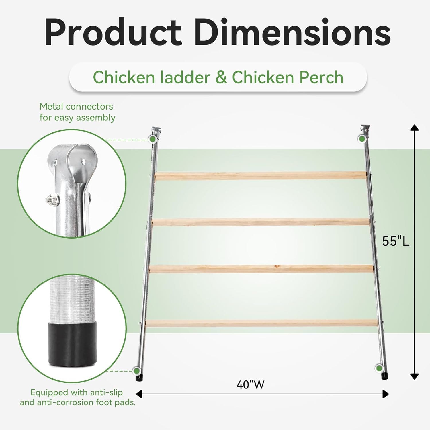 PETSFIT Chicken Roosting Perch Perfect for Backyard Poultry Chicken Perch for Coop Chicken Toys