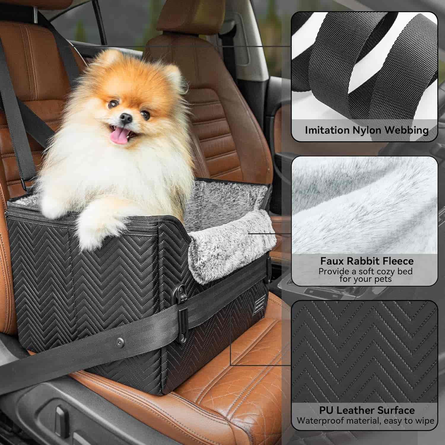 PETSFIT-Dog-Car-Seat-PU-Leather-with-Patent-Safe-Buckles