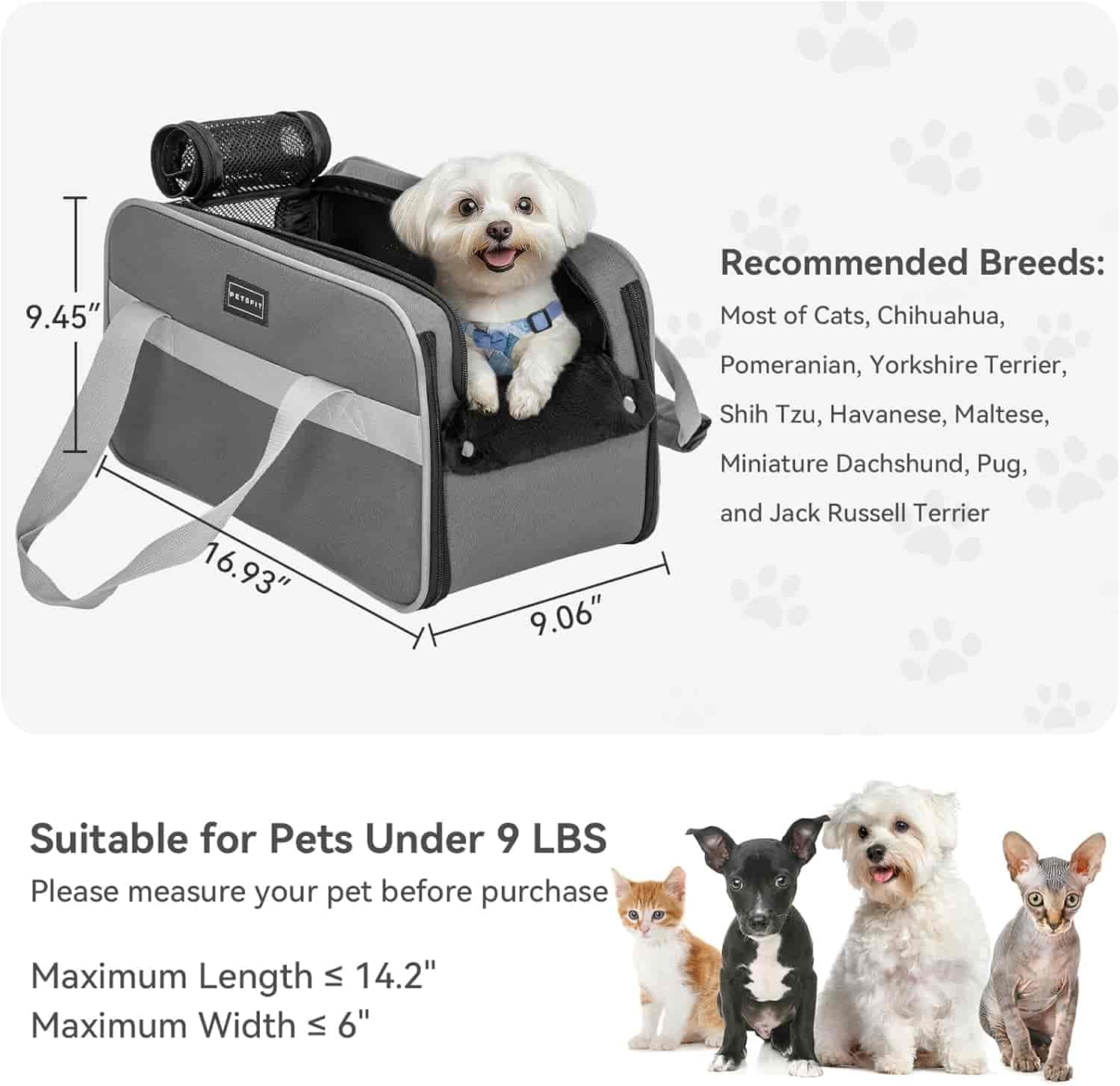 PETSFIT Multipurpose Console Dog Car Seat