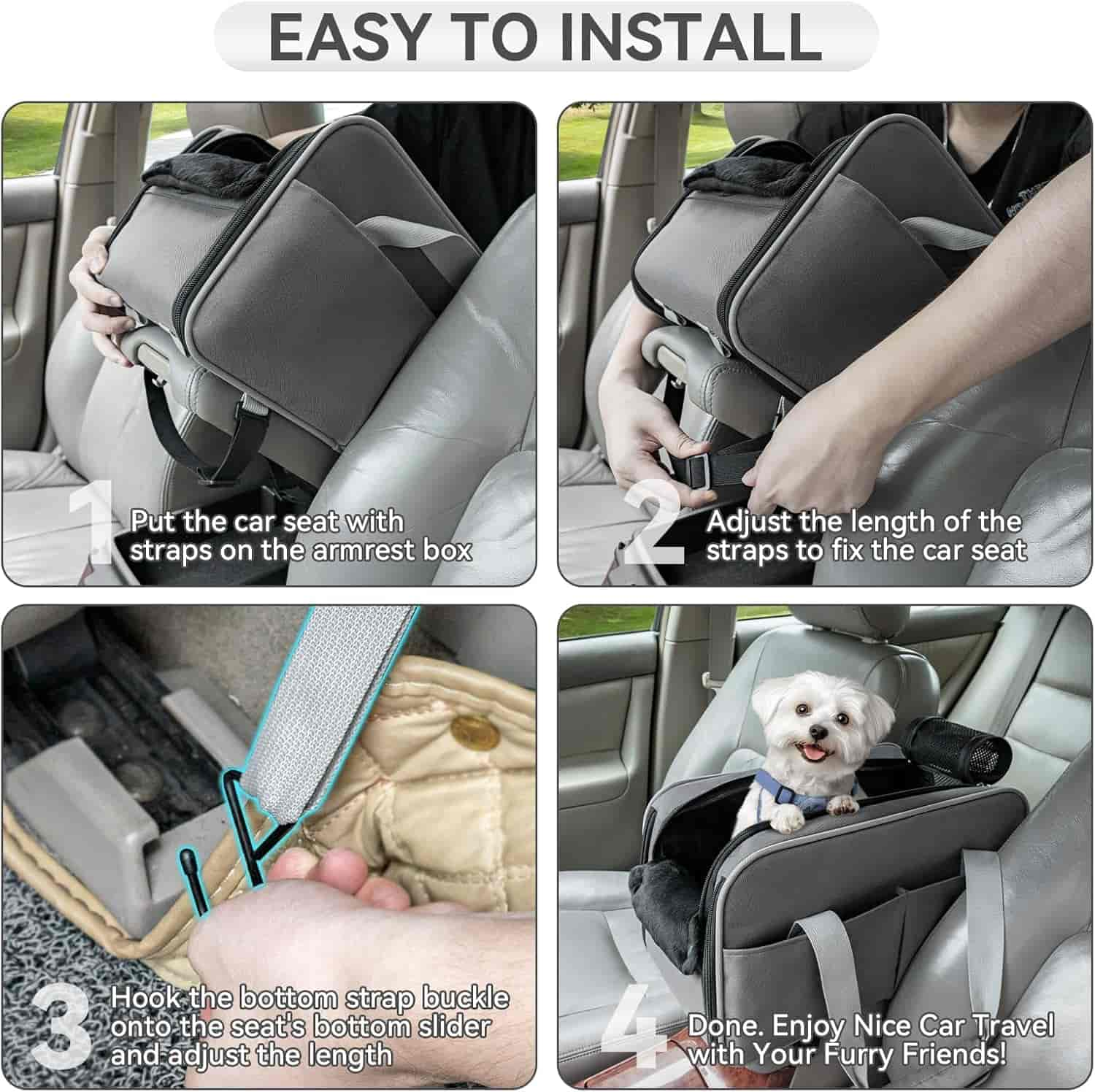 PETSFIT Multipurpose Console Dog Car Seat