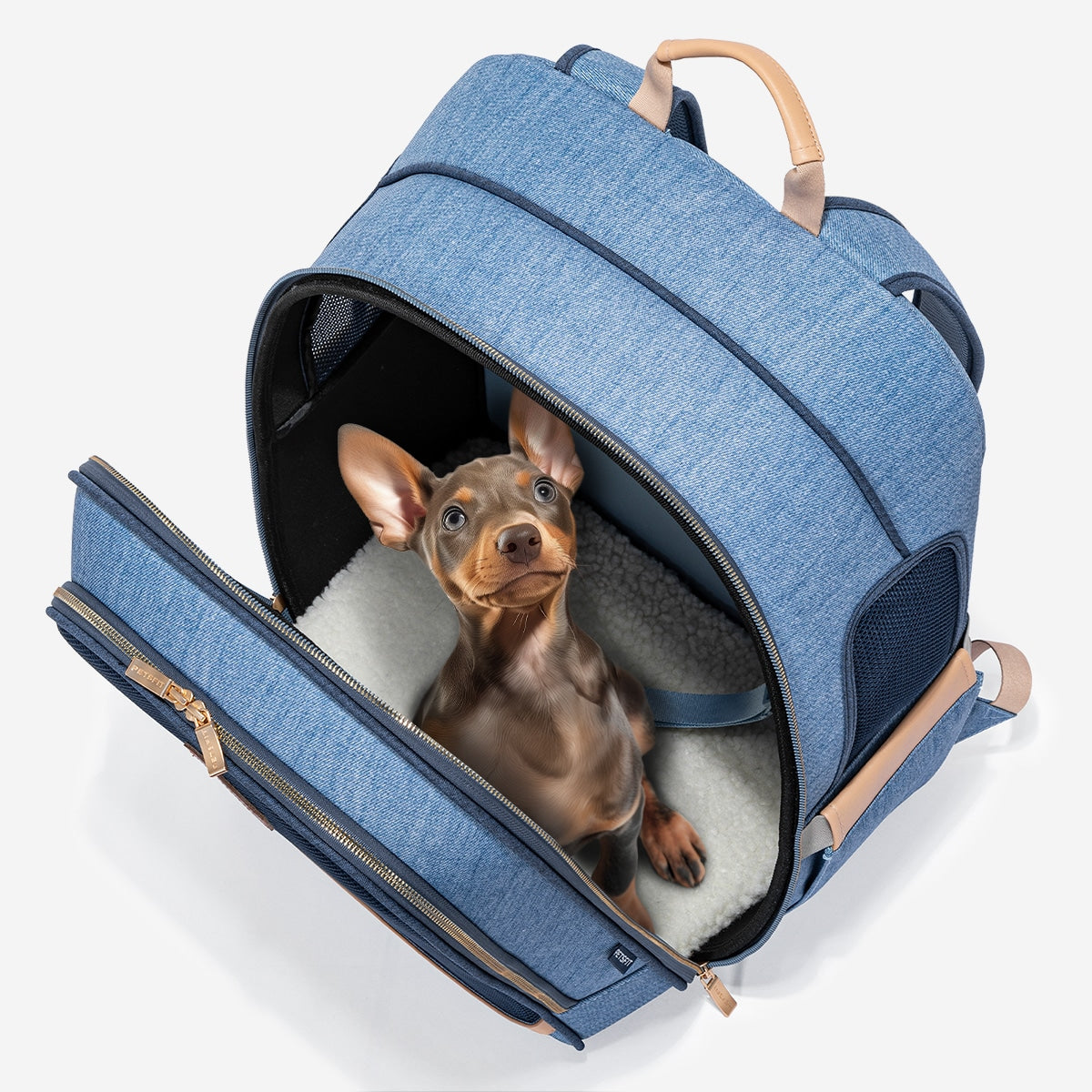 PETSFIT Pet Denim Blue Backpack