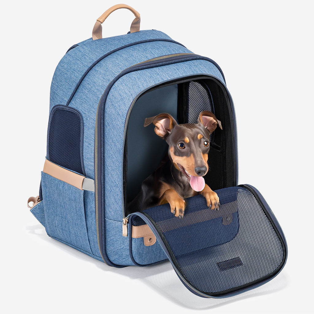 PETSFIT Pet Denim Blue Backpack