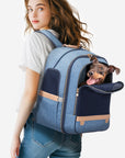 PETSFIT Pet Denim Blue Backpack