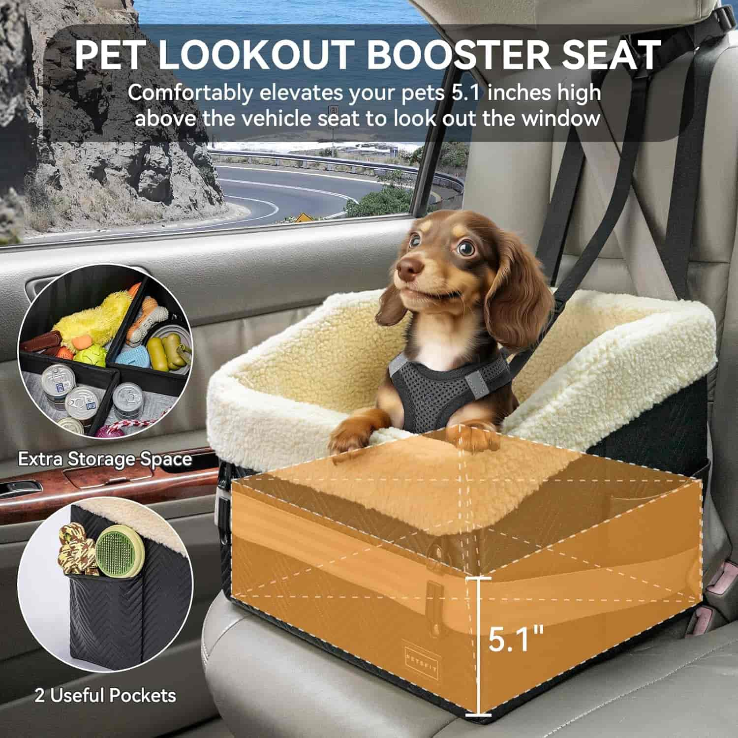 PETSFIT Small Dog Car Seat