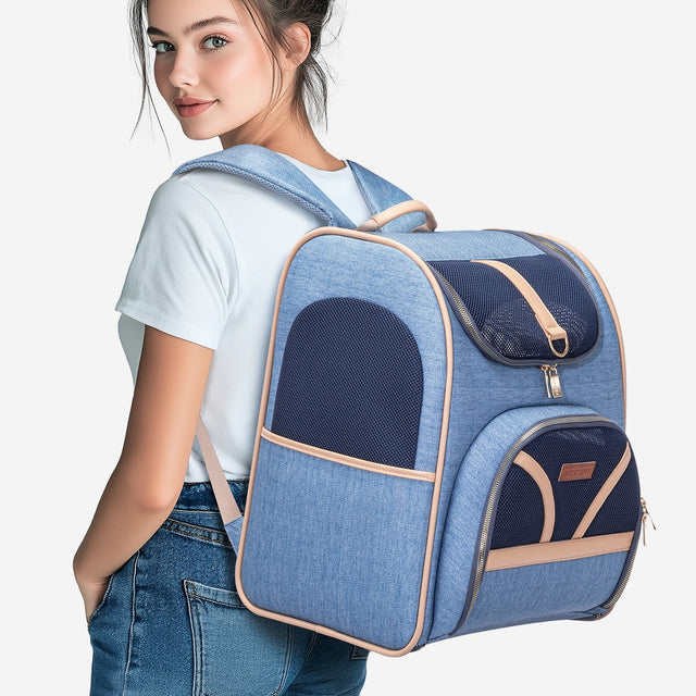 PETSFIT Denim Backpack for Pets