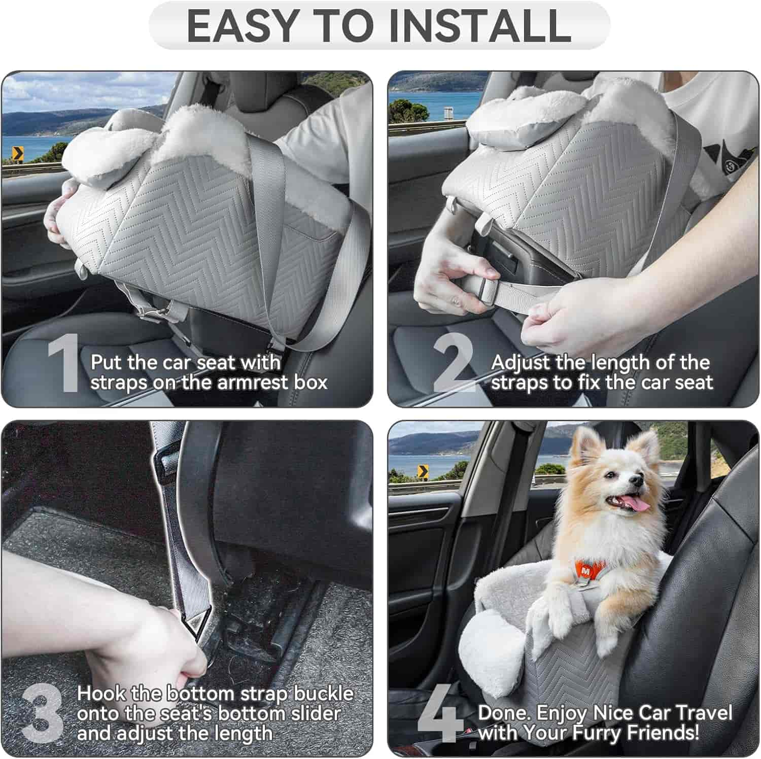 PETSFIT Small Dog Console Car Seat