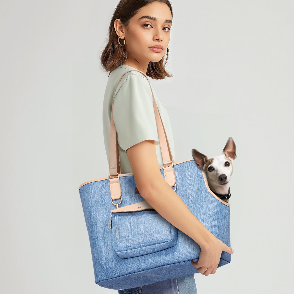 PETSFIT Stylish Denim Pet Tote Bags