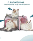 PETSFIT Pet Carrier Bag Airline Approved Cat Travel Carrier for Small and Medium Cats Under 12 Lbs -  Pet Supplies