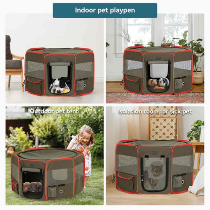 PETSFIT Pet Pop Up Playpen Portable Small Dog Pen For Small Medium Dogs Puppy - PETSFIT STORE