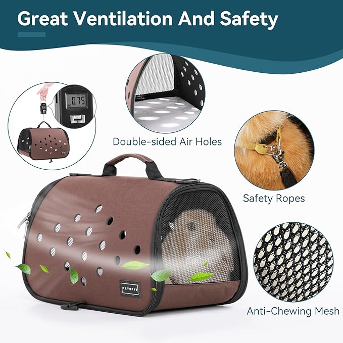 Petsfit-rabbit-carrier-with a comfortable interior-for-travel-detail-01