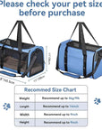 PETSFIT backpack pet carrier airline approved Upgraded Patented Car Buckle Blue -  Pet Supplies