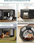 Petsfit Portable Dog Playpen for Large Dogs/Cat/Rabbit/Chick, Removable and Easy Cleaning PVC Coating Bottom, Pet Playpen for Indoor/Outdoor/Travel Use-Pet Supplies