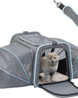 Petsfit Expandable Large Cat Carrier Small Dog Carriers Airline Approved Soft-Sided Portable Washable Pet Travel Carrier with 2 Extension for Kittens, Puppies, Rabbits-Pet Supplies