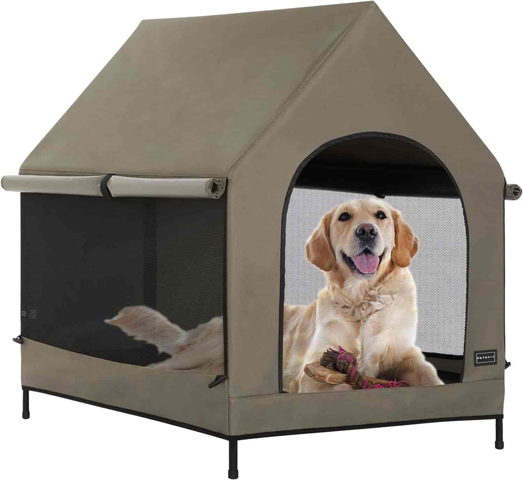 Portable-Large-Dog-House-with-Removable-Cover-brown