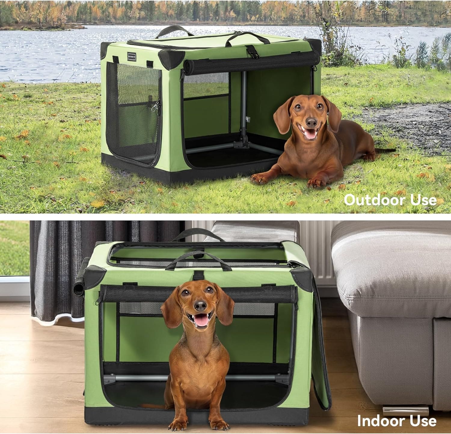 PETSFIT Portable Soft Collapsible Dog Crate For Puppy 24inch-动物/宠物用品